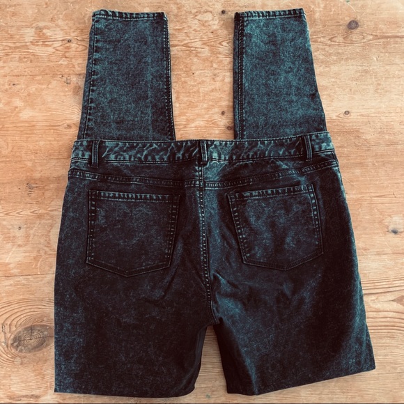 Aritzia SZ 10 Talula Acid Wash Jeans Black Stretch - Picture 2 of 7
